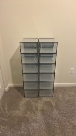 12 shoe storage boxes