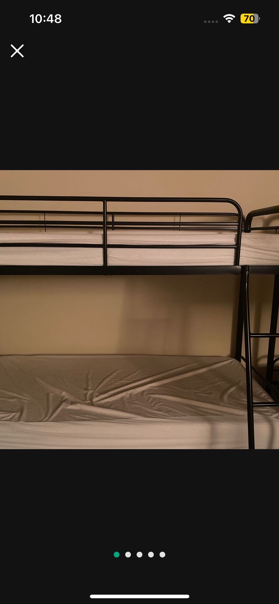 Metal Bunk Bed-2 Twin MATRESSES INCLUDED!