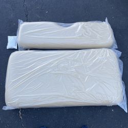 Front Seat Cushions for 94-2013 EZGO TXT Golf Cart, Bottom Assembly, Dedicated Buff, 2 Piece Set