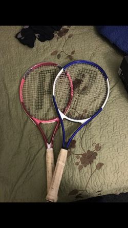 His and hers Prince Tennis Racquets.