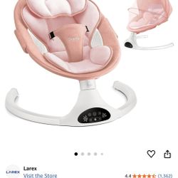 BRAND NEW LAREX Electric Baby Swing – (Pink)