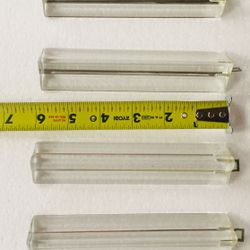 SET OF 12 VINTAGE MURANO VENINI CRYSTAL GLASS CHANDELIER PRISMS 3 SIDED 6". Excellent condition! 6 inches long. More available. (Approximately 50 tota