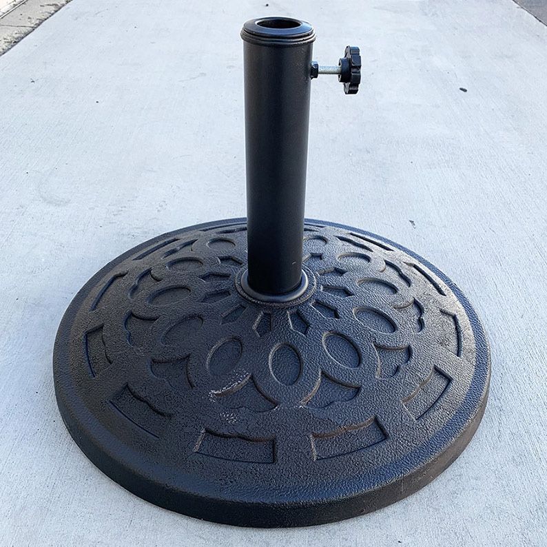 $30 (New in box) Patio umbrella base 19” round stand outdoor garden market, weight 30lbs 