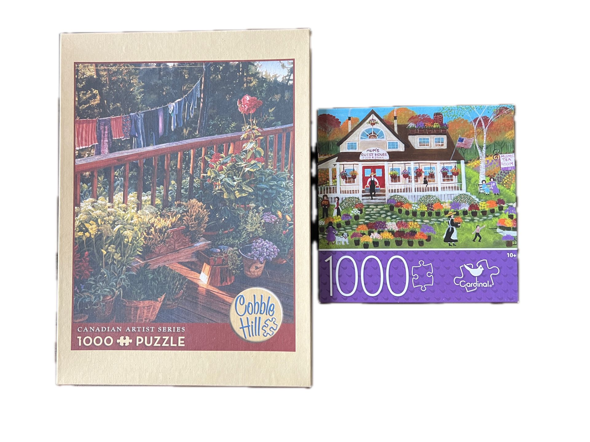 Lot of 2, 1000 pcs jigsaw puzzles