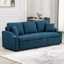 Sofa Sleeper / Pull Out Sofa / Sofa Bed Blue