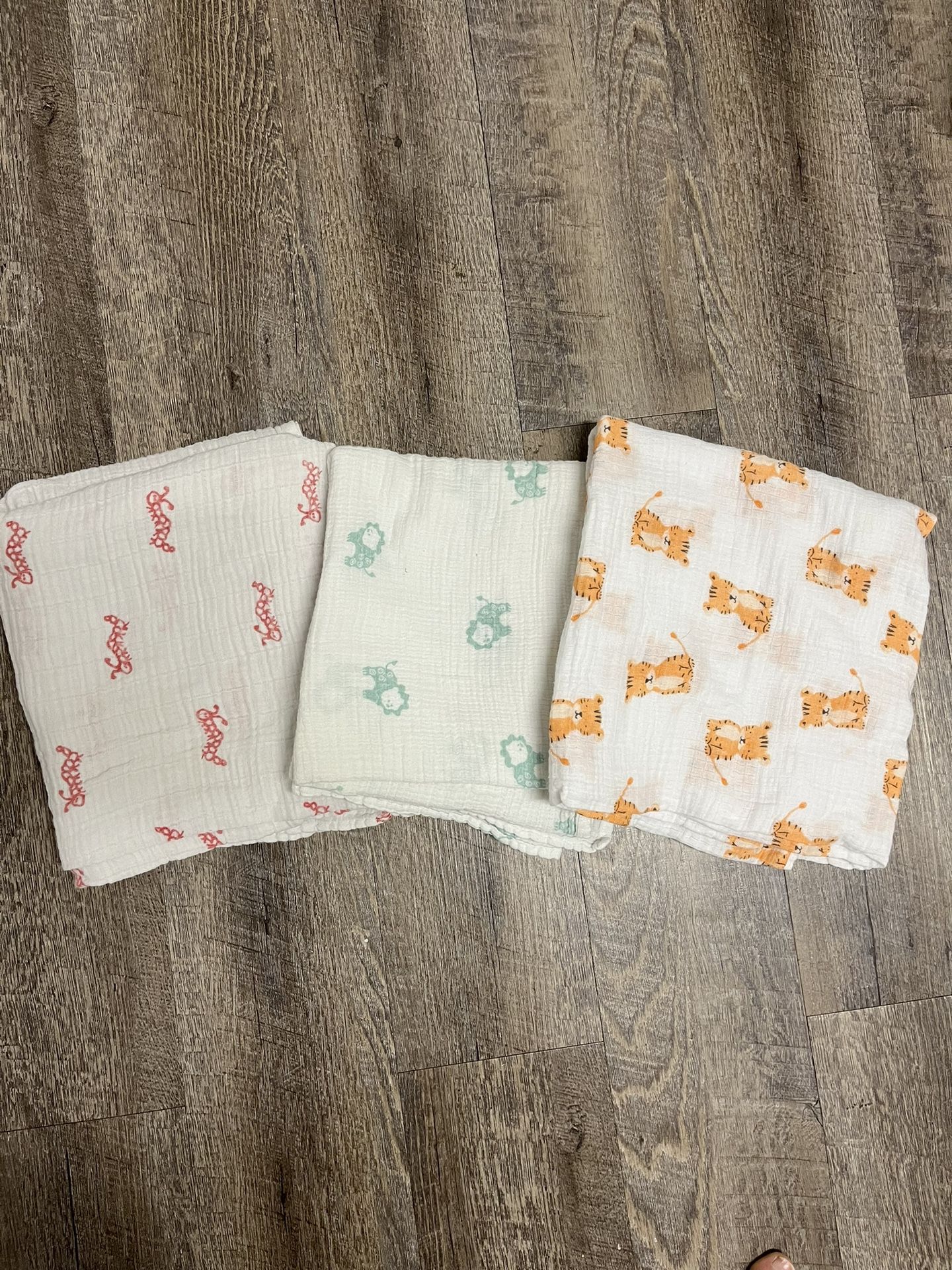 Set of 3 Aden and Anais Swaddle Blanket Animal Prints