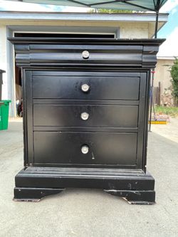 Night Stand End Table Wooden with Drawers
