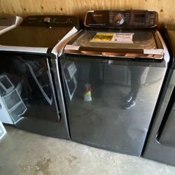 New Samsung Large Capacity Washer And Dryer Gas Set 