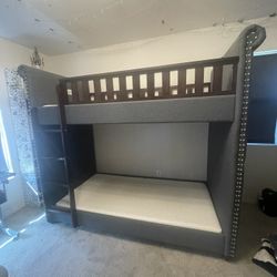 Gray Bunk Bed Twin