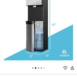 Avalon Bottom-Loading Water Cooler Dispenser – Hot, Cold & Room Temp (Stainless Steel)