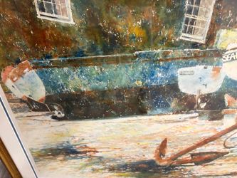 Anchor and Lobster Boats at Portloe" by the artist Robert Z.