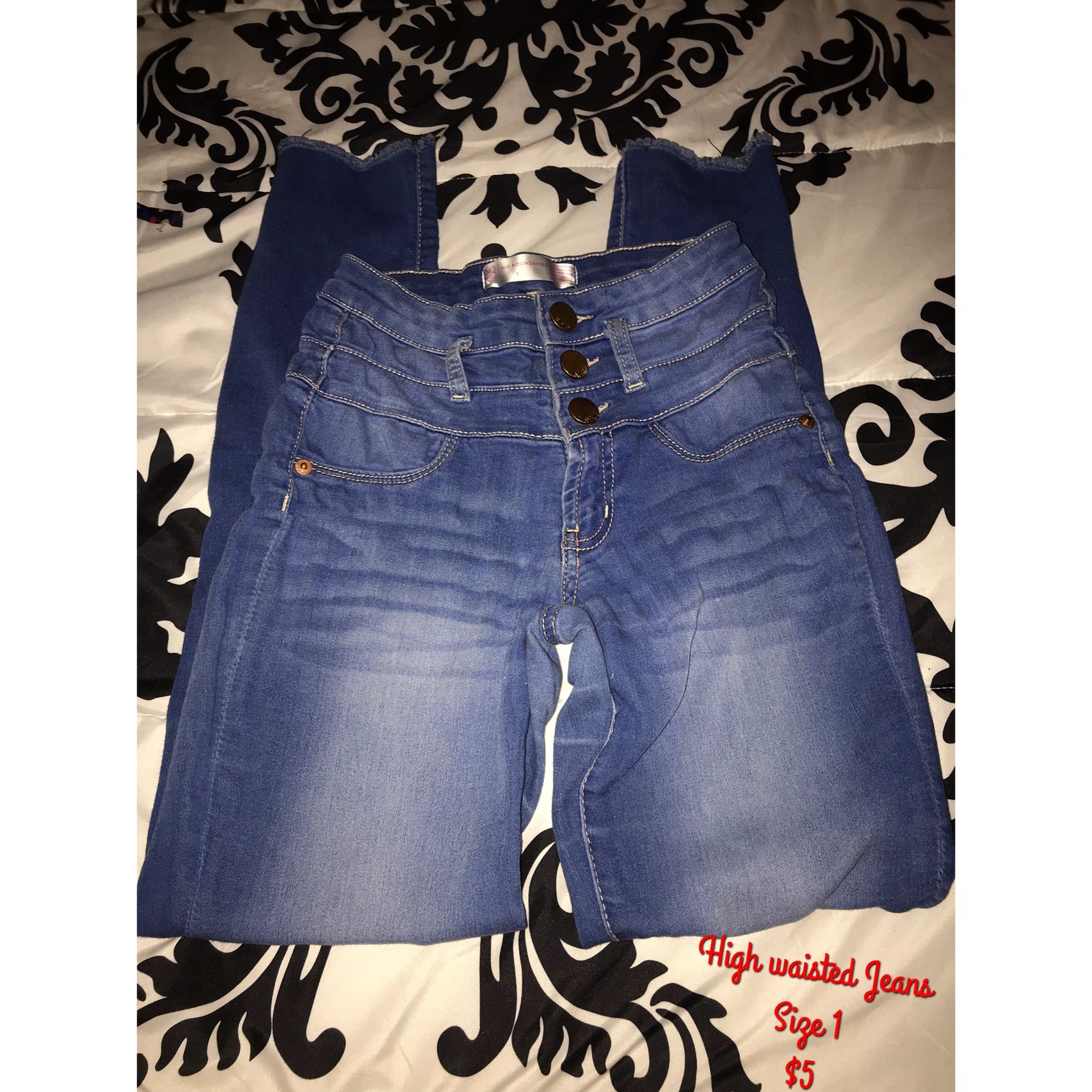 High waisted jeans