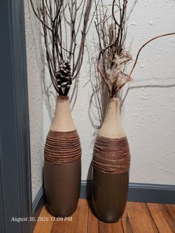 Tall decorative floor vases