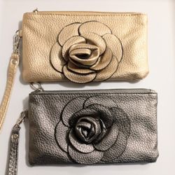 Wristlet Flower Zipper Purses