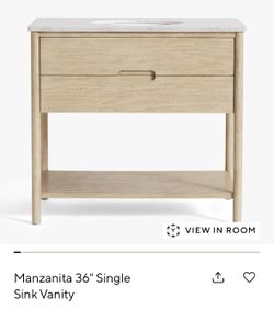 Pottery Barn Vanity, Marble Top