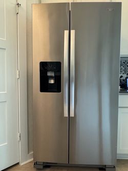 Whirlpool Refrigerator 25cu 36 Inch Wide Stainless Steel