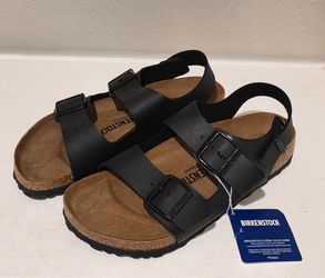 Birkenstock Milano Birko-Flor Sandals Black EU 40 US Women 9-9.5 Regular NEW