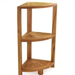 Teak Corner Shelf New In Box