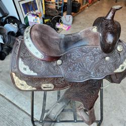 Fancy Tooled Western Saddle