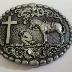 New Faith horse cross belt buckle Swipe left for more sold sep.