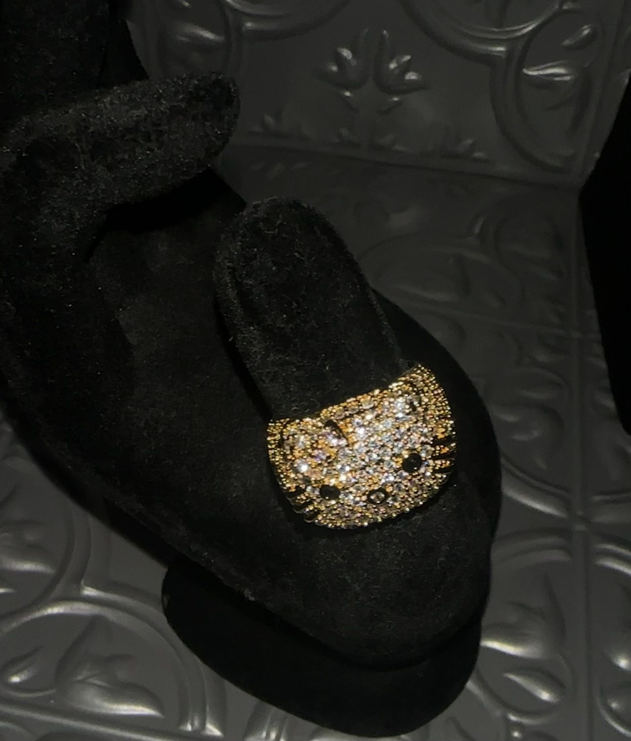 18 k Gold Plated Hello Kitty Ring 