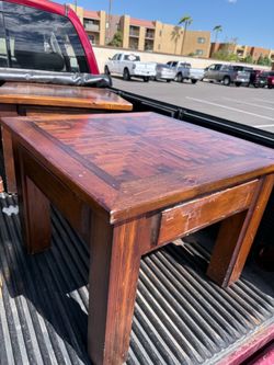 Wood End Tables Set of 2