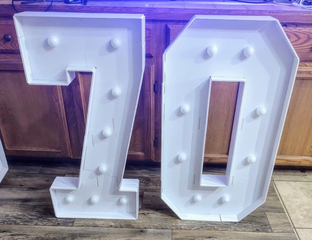3FT Marquee Light Up Numbers