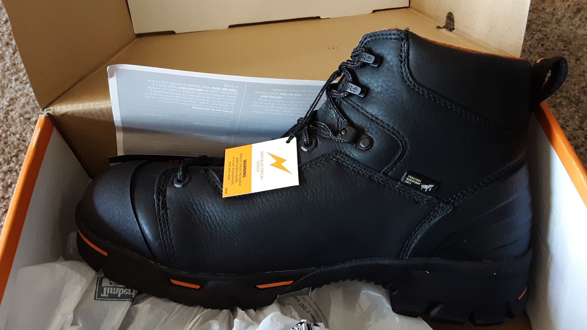 Timberland PRO - Size 11 - 6" Endurance Steel Toe Waterproof Boots