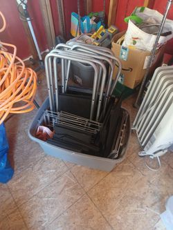 Four three drawer cloth storage