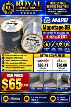 Mapei Mapetape BB Waterproofing Tape 6" x 50'