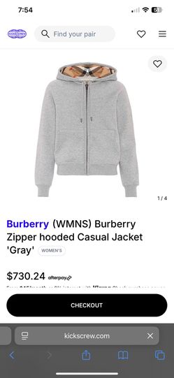 Burberry Zip Up Hoodie