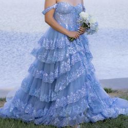 Light Blue Sequin Dress