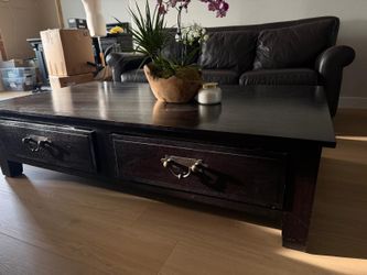 Leather Sofa, 2 Recliner chairs, Coffee table