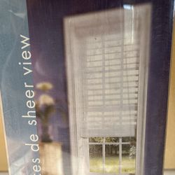 Sheerview White Sheer Window Shades Blinds 70” X 64”