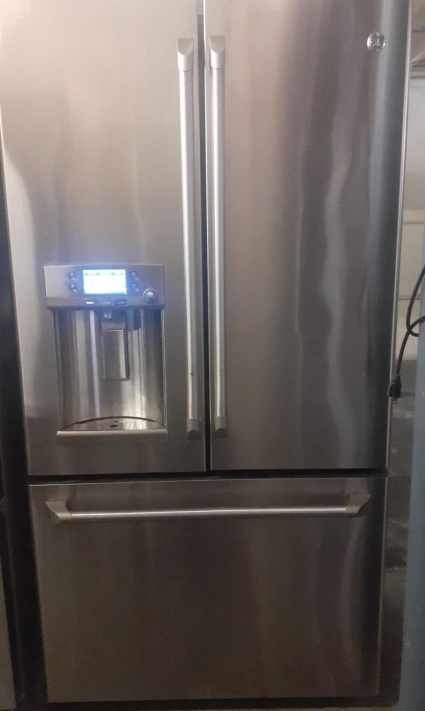 GE 3 Door Stainless Steel Refrigerator