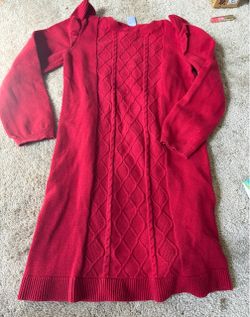 Carters red sweater dress girls size 8