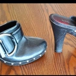 Heeled Clogs, Size 8