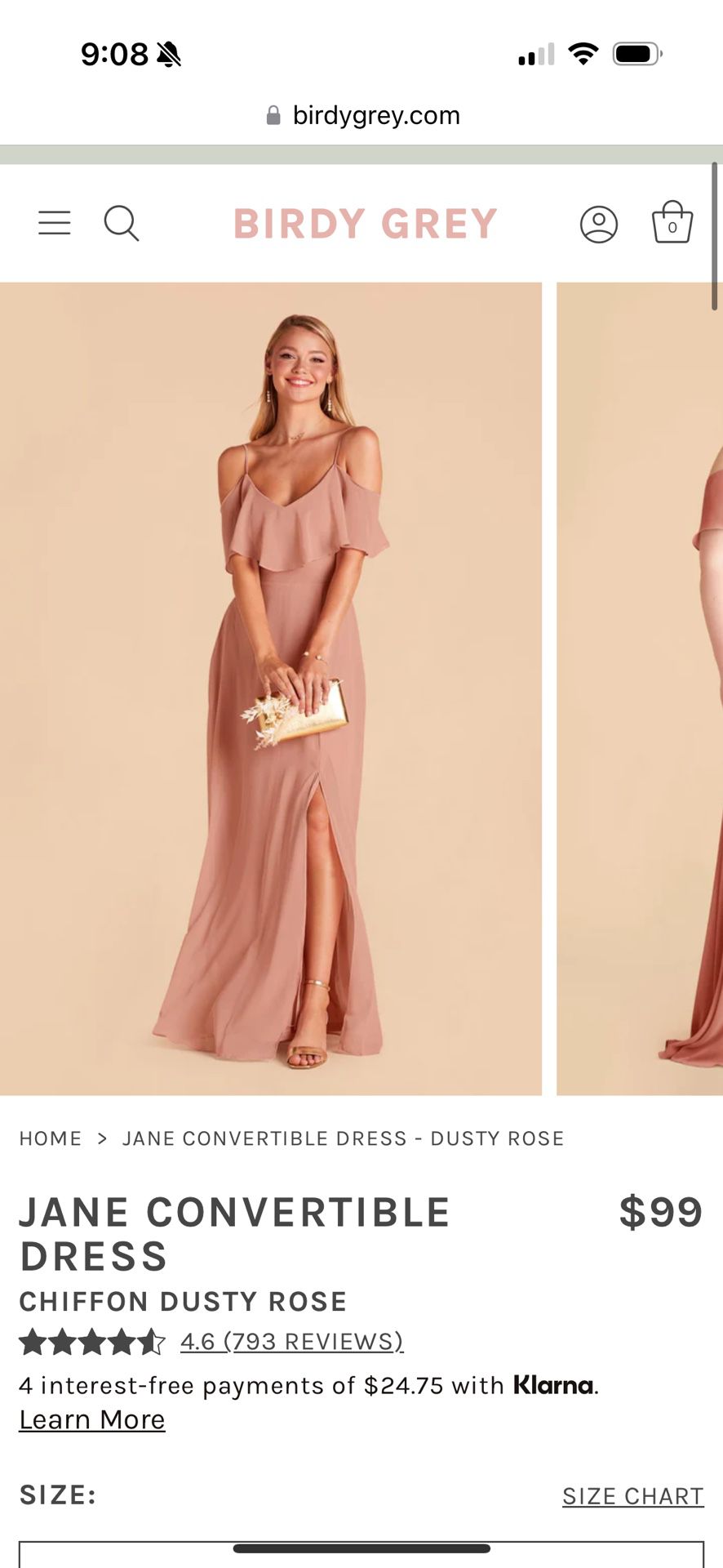 Birdy Grey- Dusty Rose Jane convertible dress ! Worn once as a Bridesmaid! 