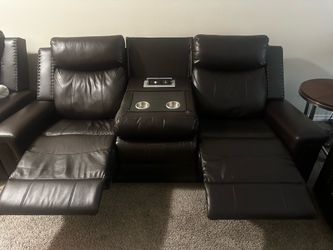3 seater leather couch