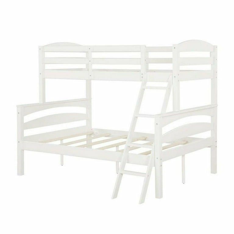 New Brady Twin over Full Wood Bunk Bed Frame for Kids White.