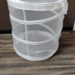 Foldable Laundry Basket, 20"HX17"D, Storage Basket w/Cover