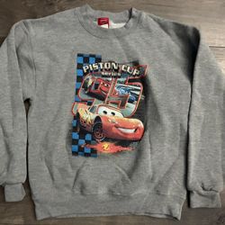 Disney Pixar Cars Pullover Crewneck Youth Medium Lightning McQueen Y2K Vintage