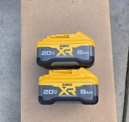 Dewalt 20v Powerpack Batteries 8.0 Ah XR Brand New Price For Both 