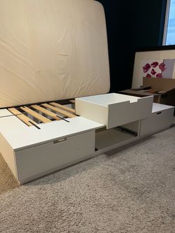 Queen-size storage bed