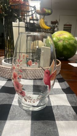 Hummingbird and Floral vase