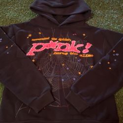 Black p*nk Sp5der hoodie size mens small