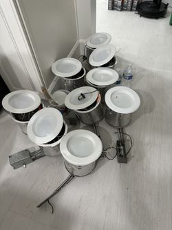 13pcs Recessed Lights With Recessed Housing Cans