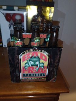 BAD FROG BEER1990s NEVER BEEN OPEN VERY GOOD SHAPE
