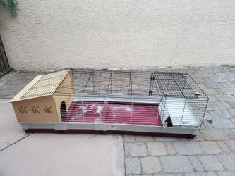 Rabbit/guinea pig cage 2ft x 6ft with hutch