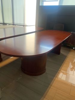 Wood conference table cherry 4x10’
